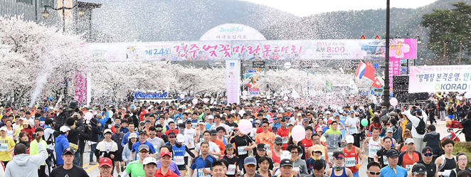 경주벚꽃마라톤 출발 사진