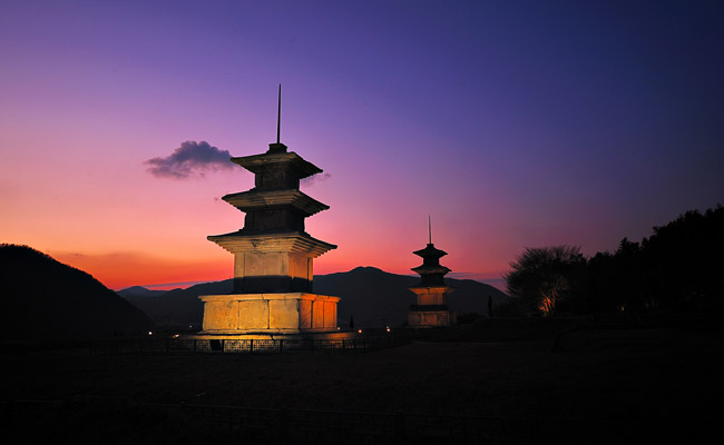 감은사지의 밤하늘