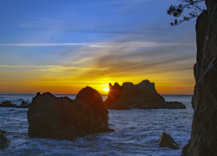 전촌 용굴 일출