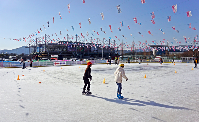 스케이트를 타는 사람들