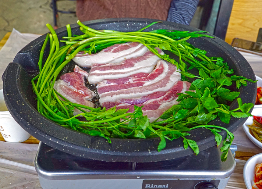 경주 제철 미나리_양동식당