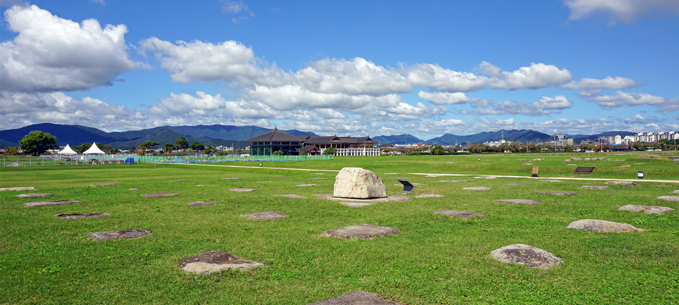경주 황룡사지 전경