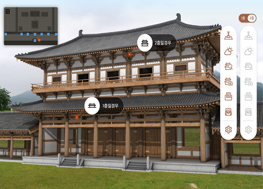 황룡사지 중문과 남회랑 AR체험