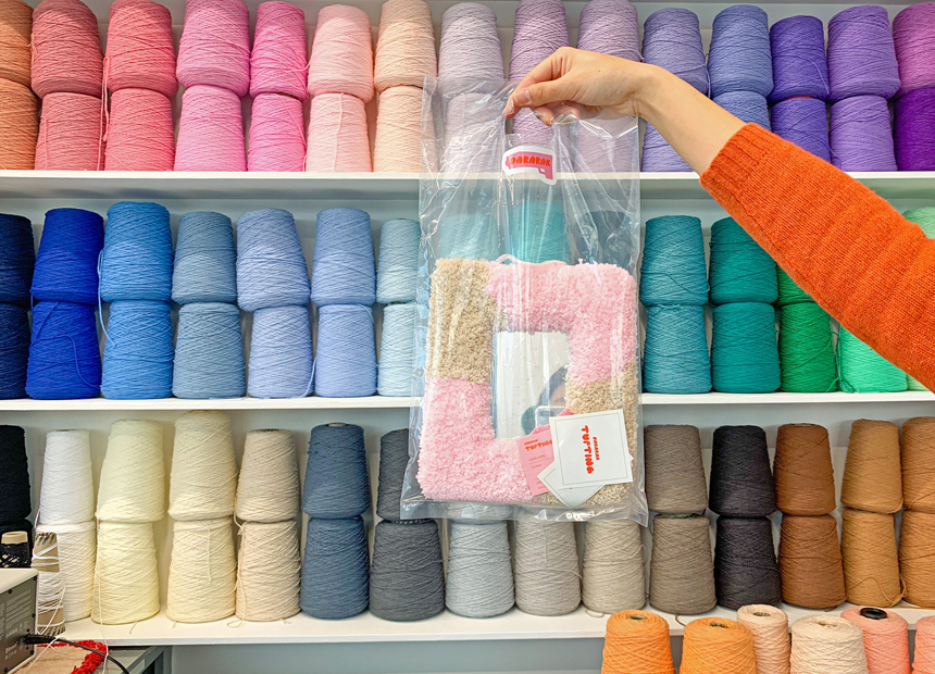 완성한 터프팅 작품