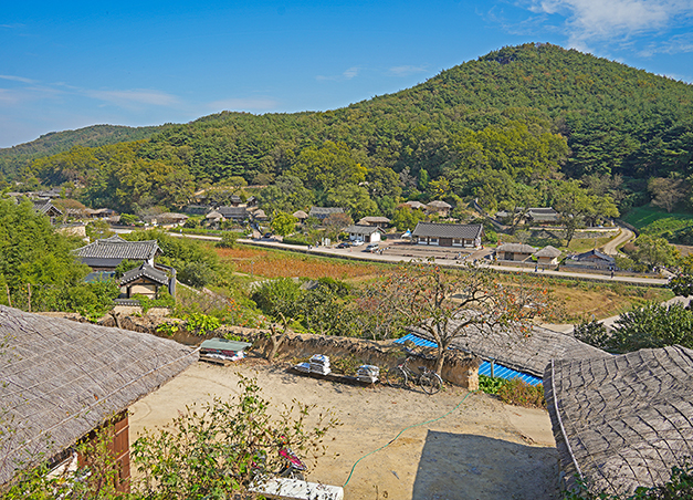 관가정에서 바라본 마을 전경