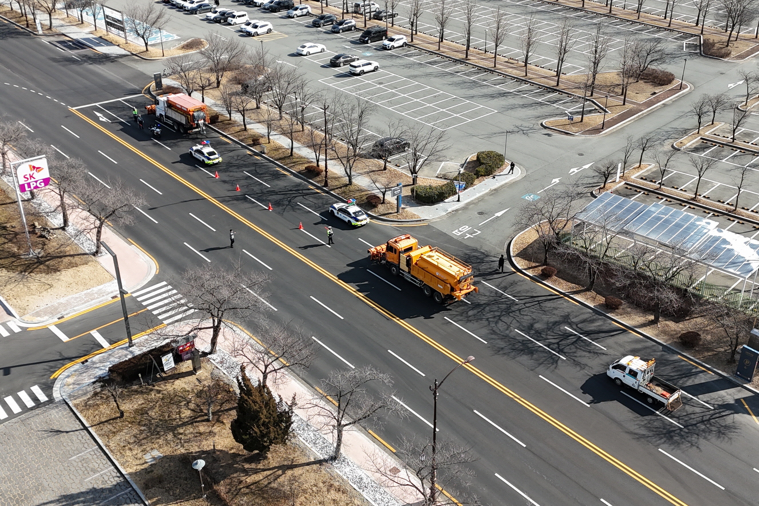 20일 겨울철 폭설 대응을 위한 관·경 합동 제설훈련을 실시했다.