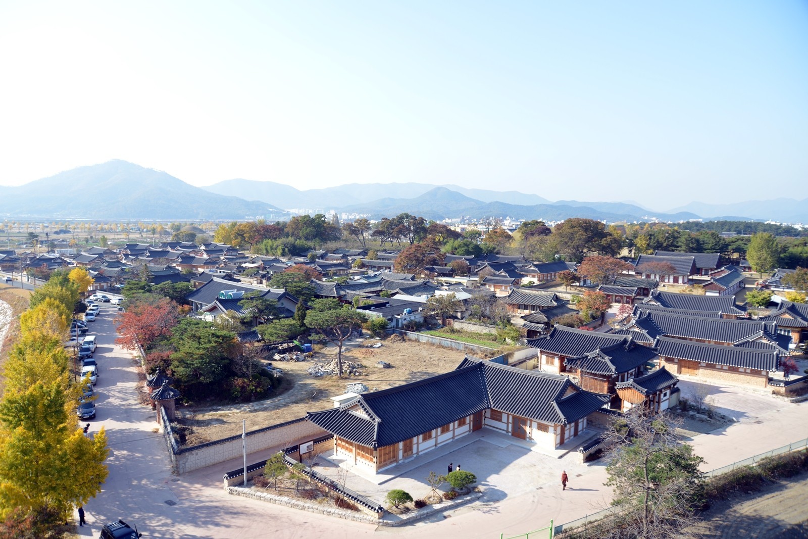 교촌마을 항공사진