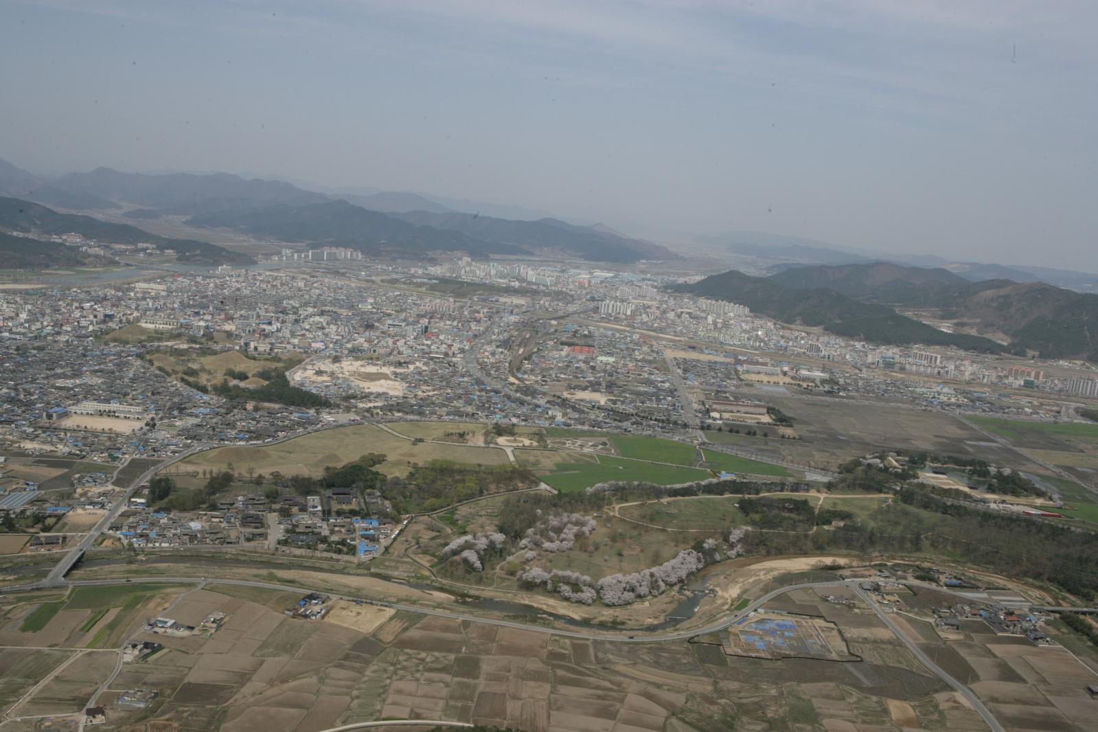 반월성주변 항공사진