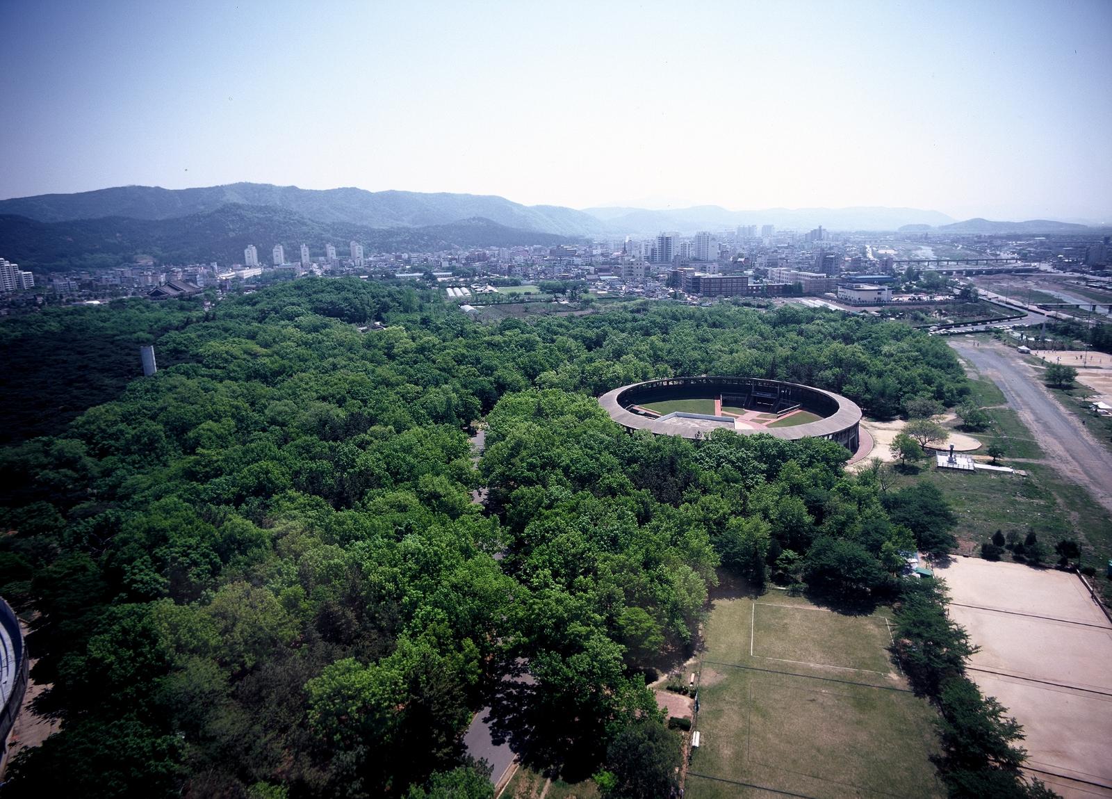 황성공원씨름장항공사진1